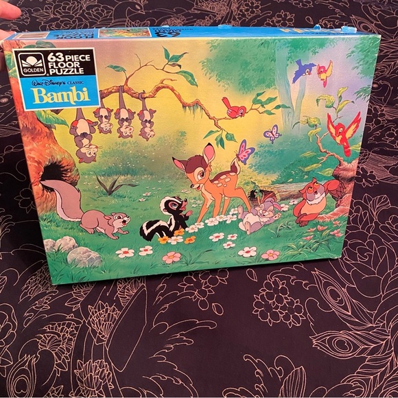 Vintage Disney Bambi Kids Puzzle large floor puzzle 63 pieces - Picture 6 of 6